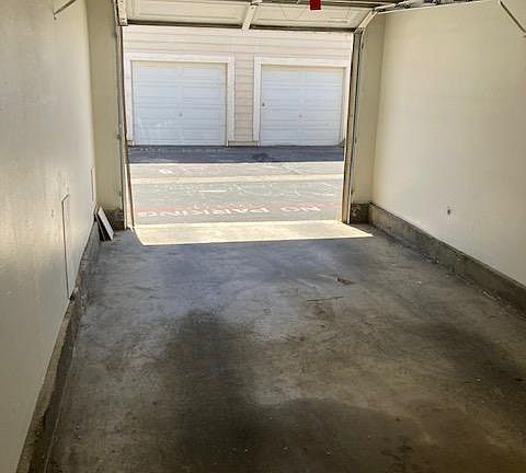 Inside of garage looking out