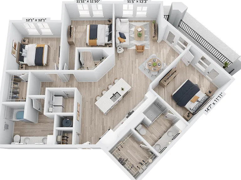 C1 floor plan The Elliott