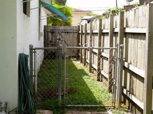 Fenced yard