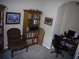 Nicely sized desk alcove adds to the design appeal of this room