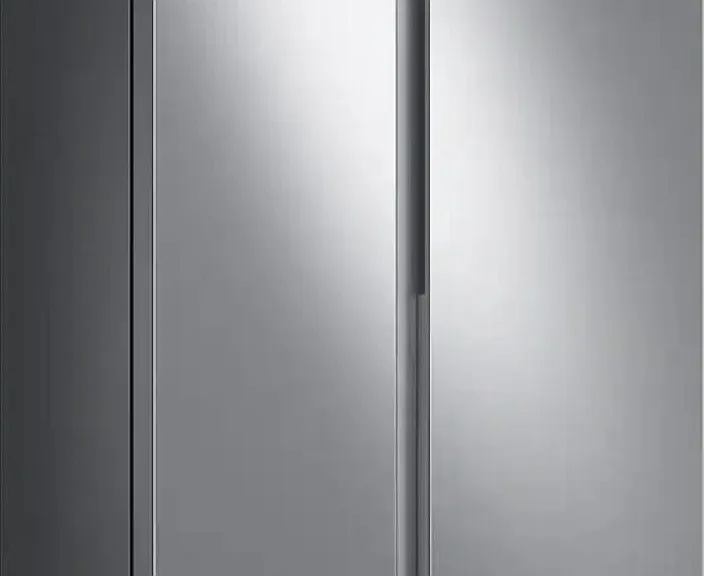 Stainless steel Samsung refrigerator.