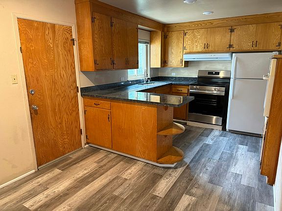 Kitchen with new countertop and flooring