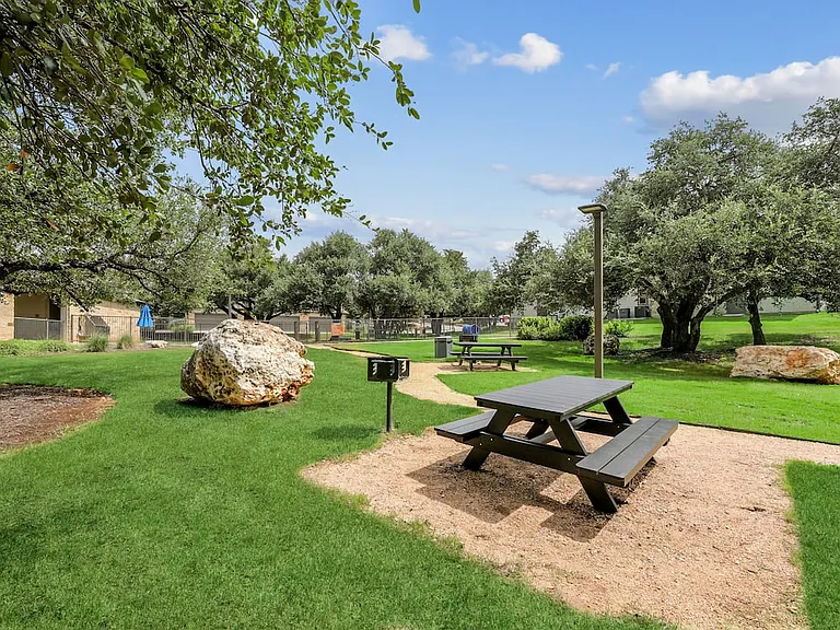 Courtyard with grill area