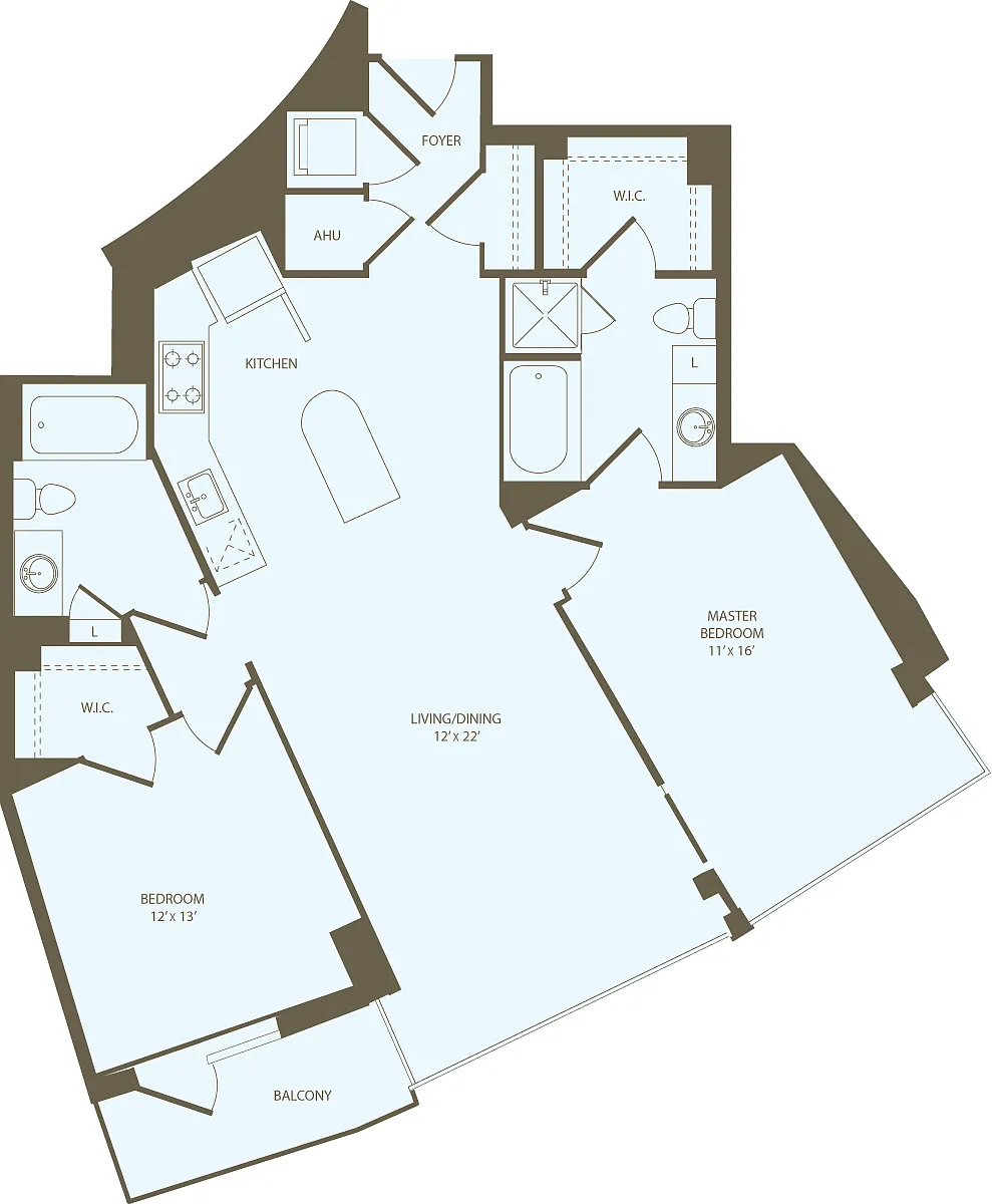 Floor plan 2 Bedrooms AA_RW