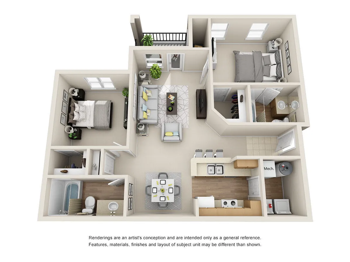 Floor plan Wilson - 2 Bedroom