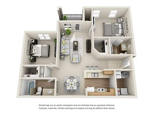 Floor plan Wilson - 2 Bedroom