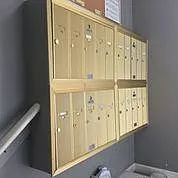 Mailboxes inside secure front entrance