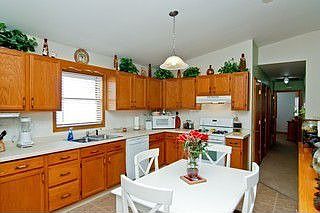 Kitchen open to living room