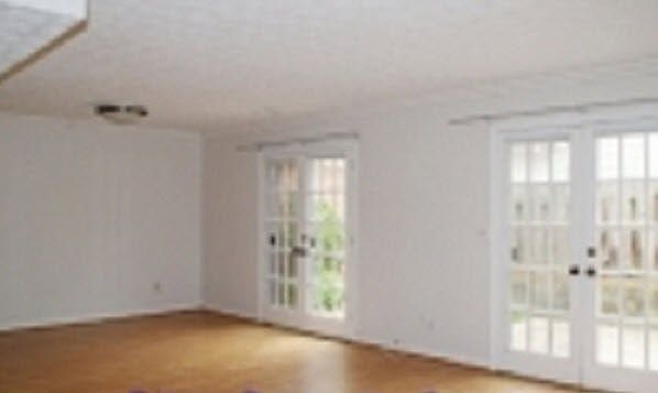 Great room with double french doors