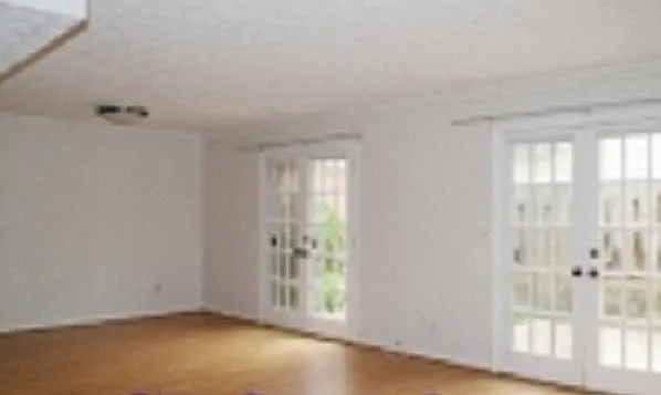 Great room with double french doors