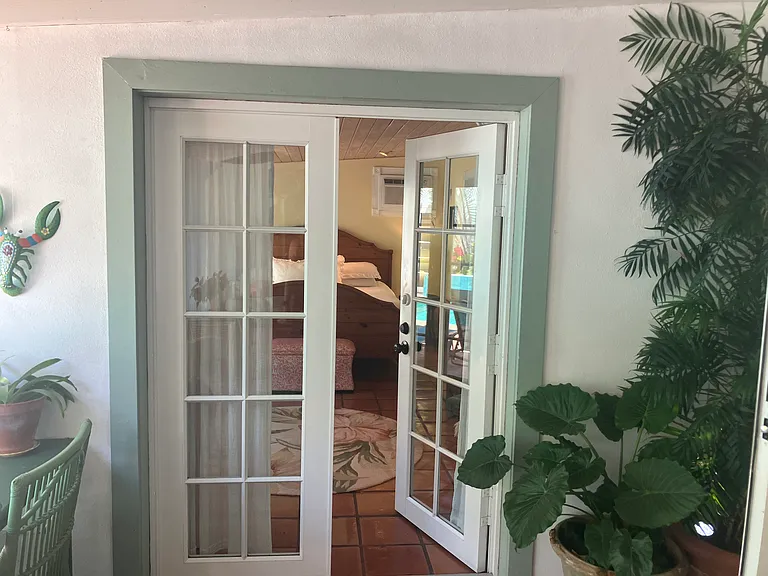 Doors to a bedroom