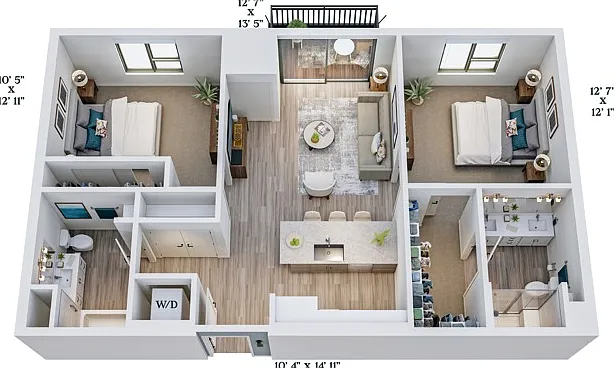 C1 | 2x2 | 968 sq ft C1 | 2x2 | 968 sq ft