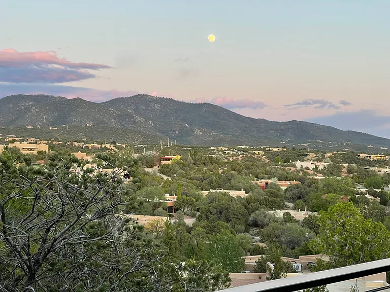 Sunset view with full moon from the back upper deck