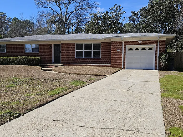 Front of house - one car garage