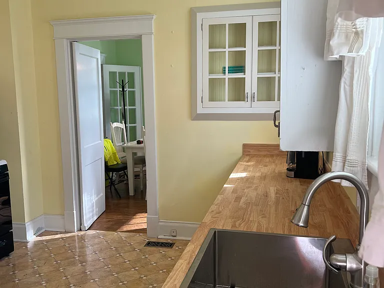 sink side new counter top from side kitchen door entrance