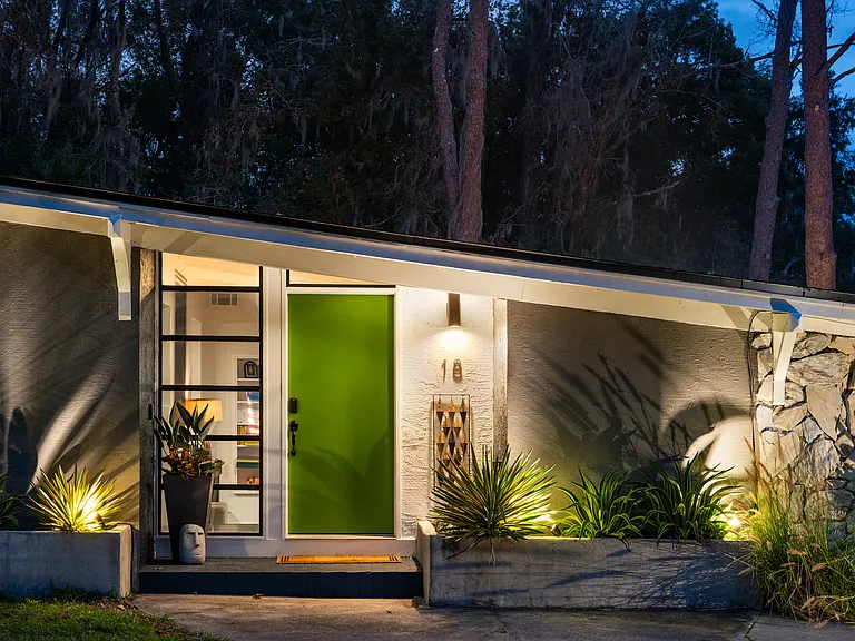 Front entrance - night time