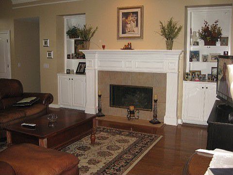 Family Room with gas logs