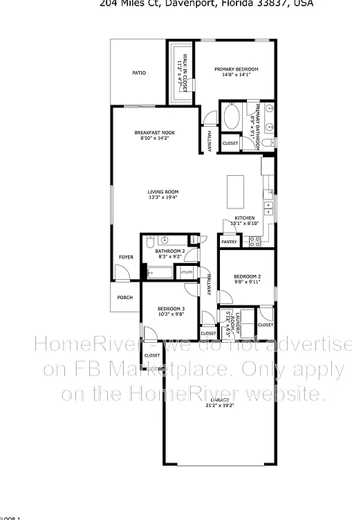 3 bed, 2.0 bath, 1467 sqft, $1,700 — Photo 2