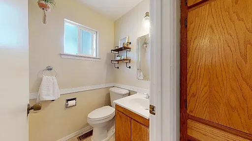 Bathroom off kitchen, from previous listing