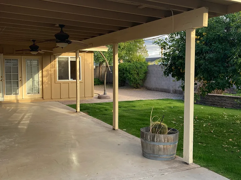 Covered back patio