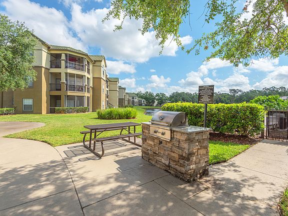 Grilling areas with picnic tables