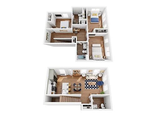 Floor plan Townhome 3X2.5