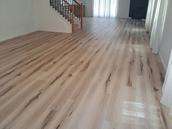 Livingroom with new flooring.