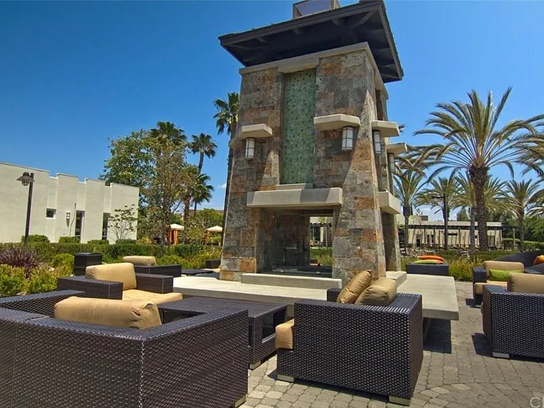 community fire pit and friendly seating