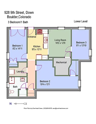 Floor plan 3 Bed 1 Bath