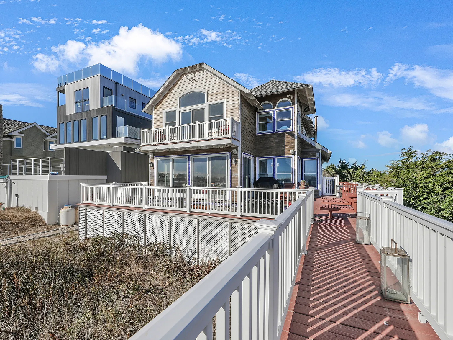 Oceanfront Dune Road Beauty with Pool & Hot Tub — Photo 1