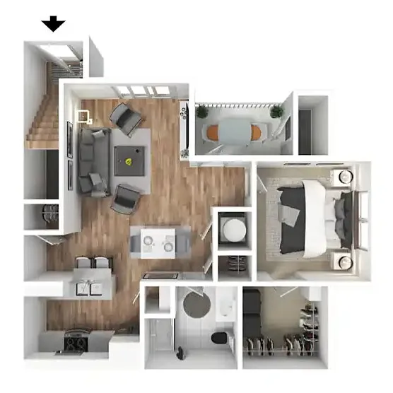 Floor plan One Bedroom