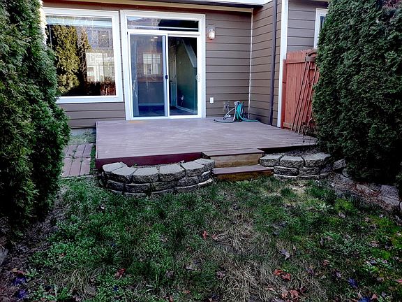 Fenced private backyard