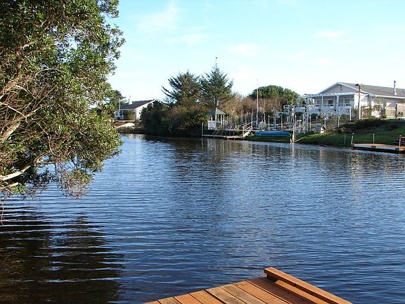 Looking easterly down the Bell Canal (taken from the dock).