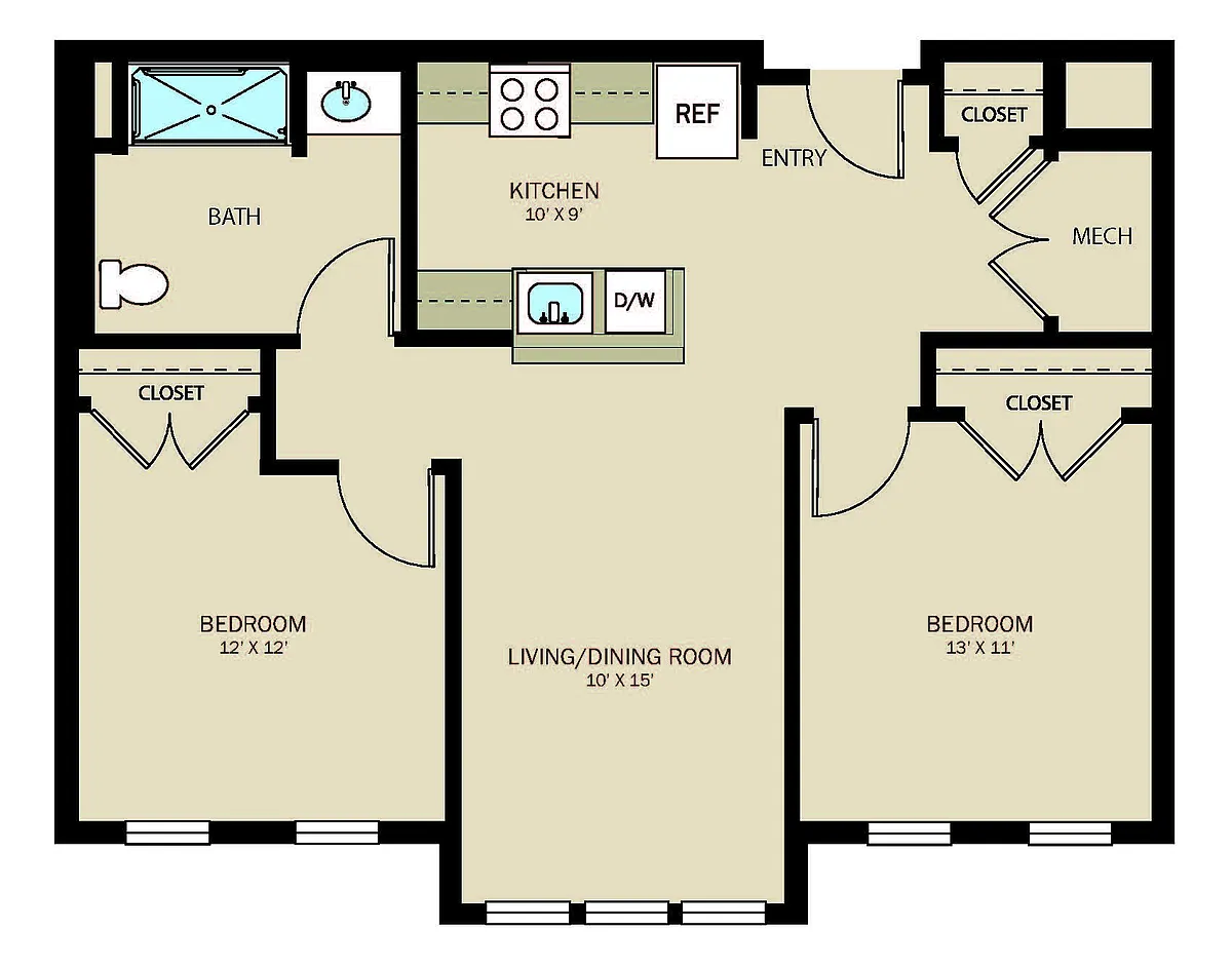 Floor plan 2 Bedroom