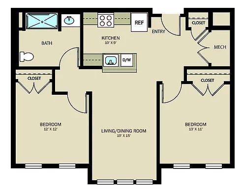 Floor plan 2 Bedroom