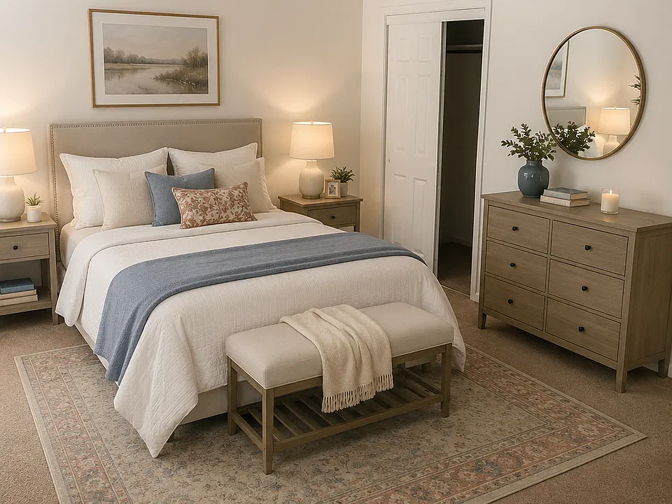 Virtually staged to illustrate furnishing possibilities.