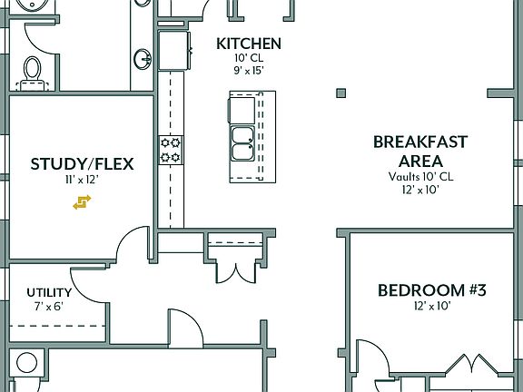 Murphy 3-Car Floor Plan with Porch A- Craftsman Elevation