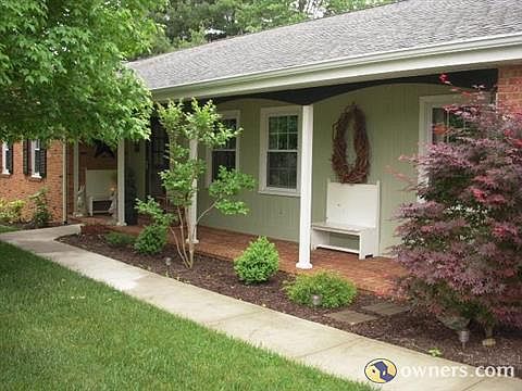 Side view of front porch
