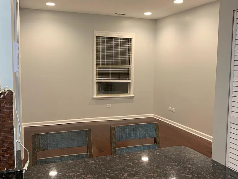 Recessed lights are on a dimmer