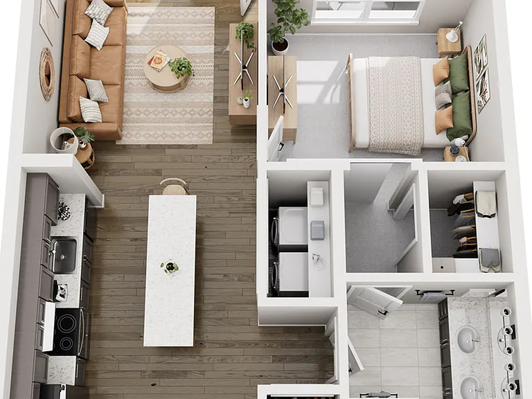 A1 | 1x1 | 740 sf A1 | 1x1 | 740 sf