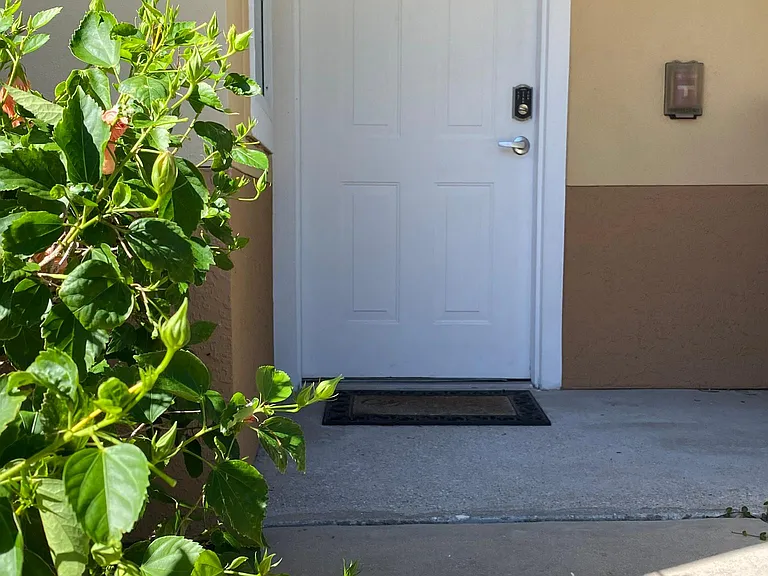 Front door has keyless entry