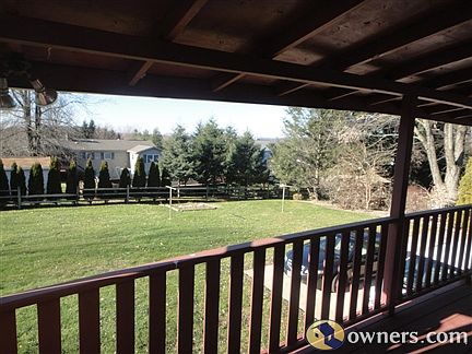 Great view from deck of large level lot