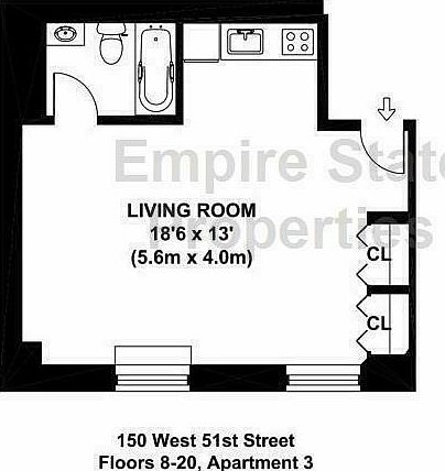 2nd image of 150 W 50th St #2003
