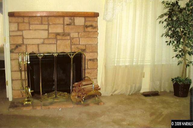 Wood burning fireplace