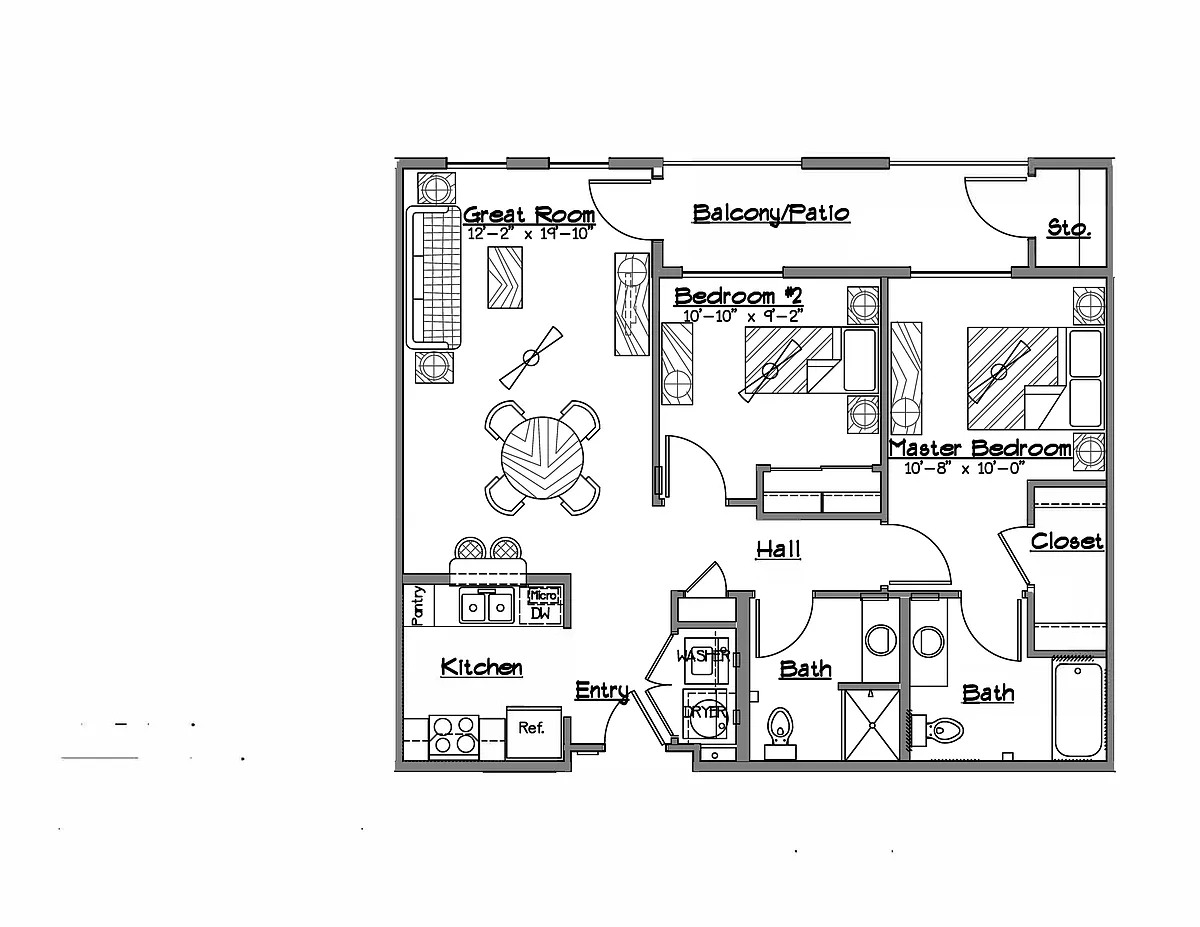 Floor plan 2 bedroom