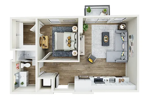 Floor plan 1X1 - C1