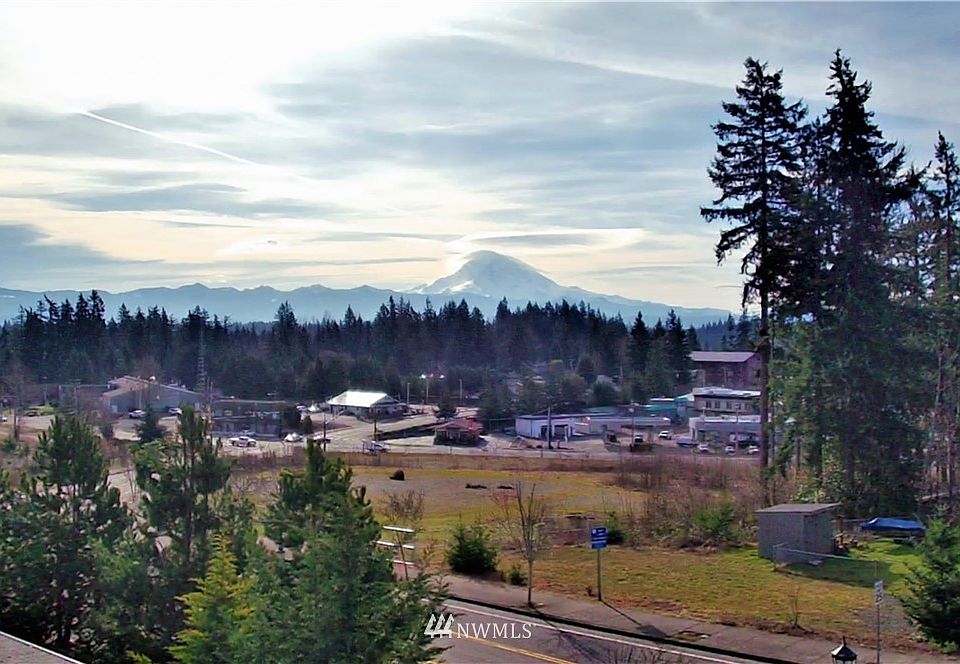 Unbelievable views from this Bonney Lake home.  Huge lot.  Tons of parking.  Potential MIL or home office upside -or- enjoy the finished shop as-is!  Great location.  