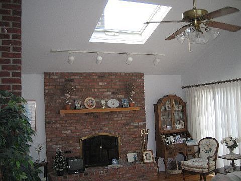 Skylit Family Room w/Fireplace