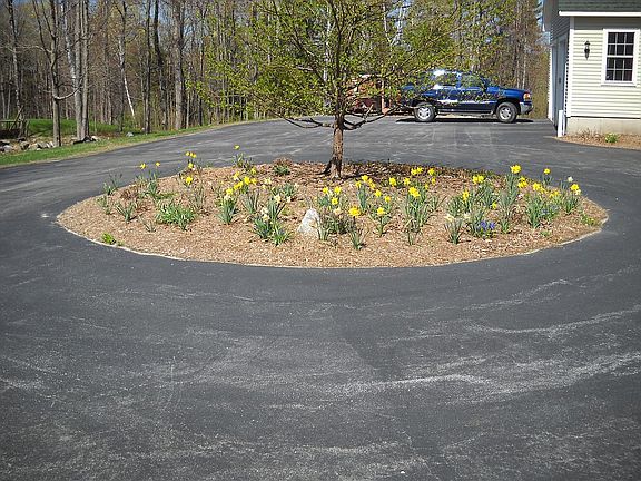 Circle Driveway in Spring