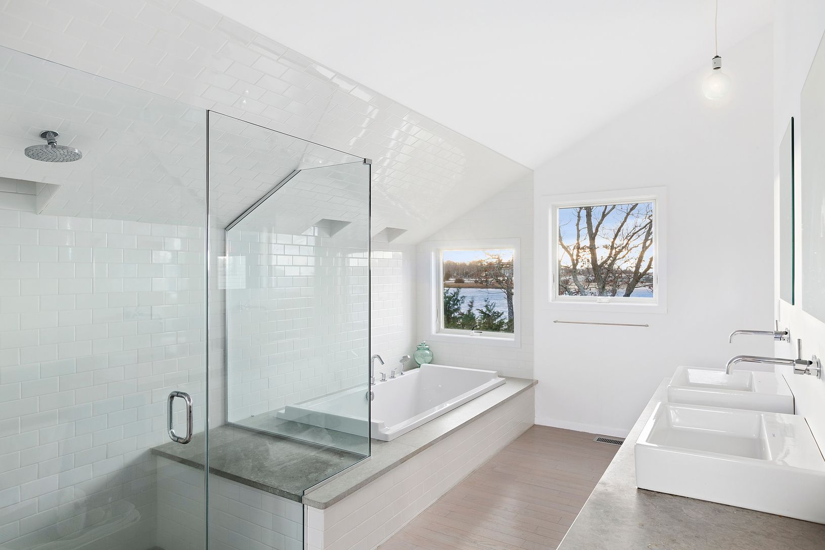  High Tech Master Bath with Water Views